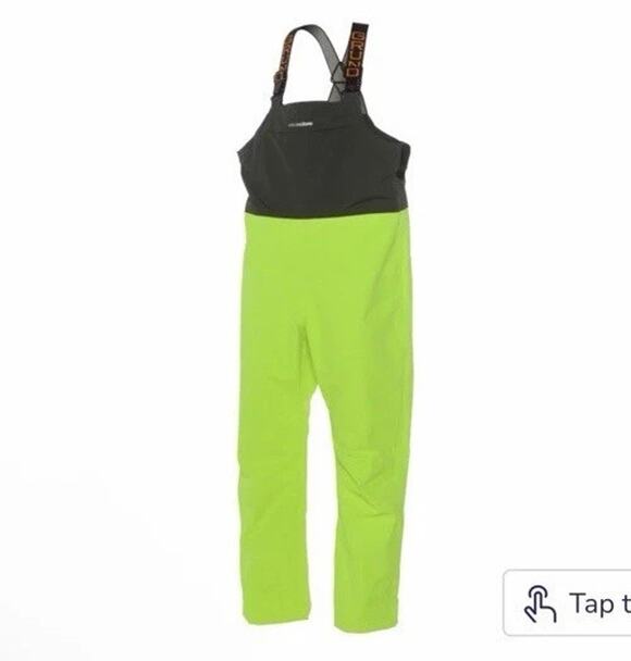 Grundens Other - Grundens Full Share Fishing Bib Hi Visibility Yellow/gray Sz M NWT $170